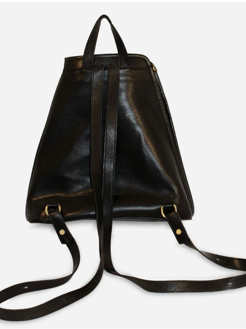 Longchamp Black Leather Backpack with Gold Hardware - Picture 4 of 10